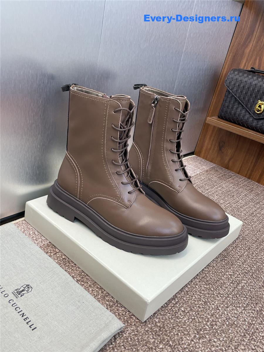 BC Brown Suede Combat Boots