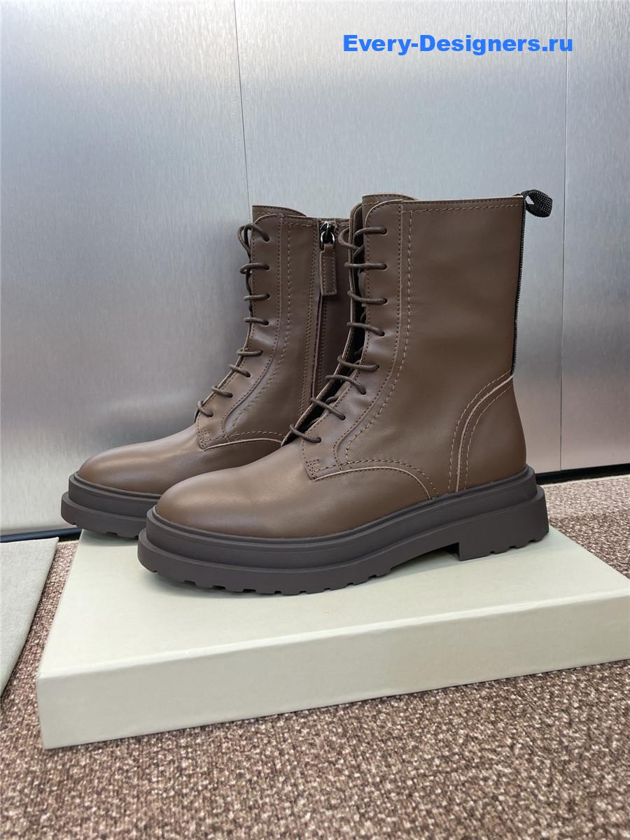 BC Brown Suede Combat Boots