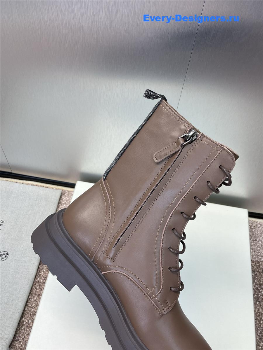 BC Brown Suede Combat Boots