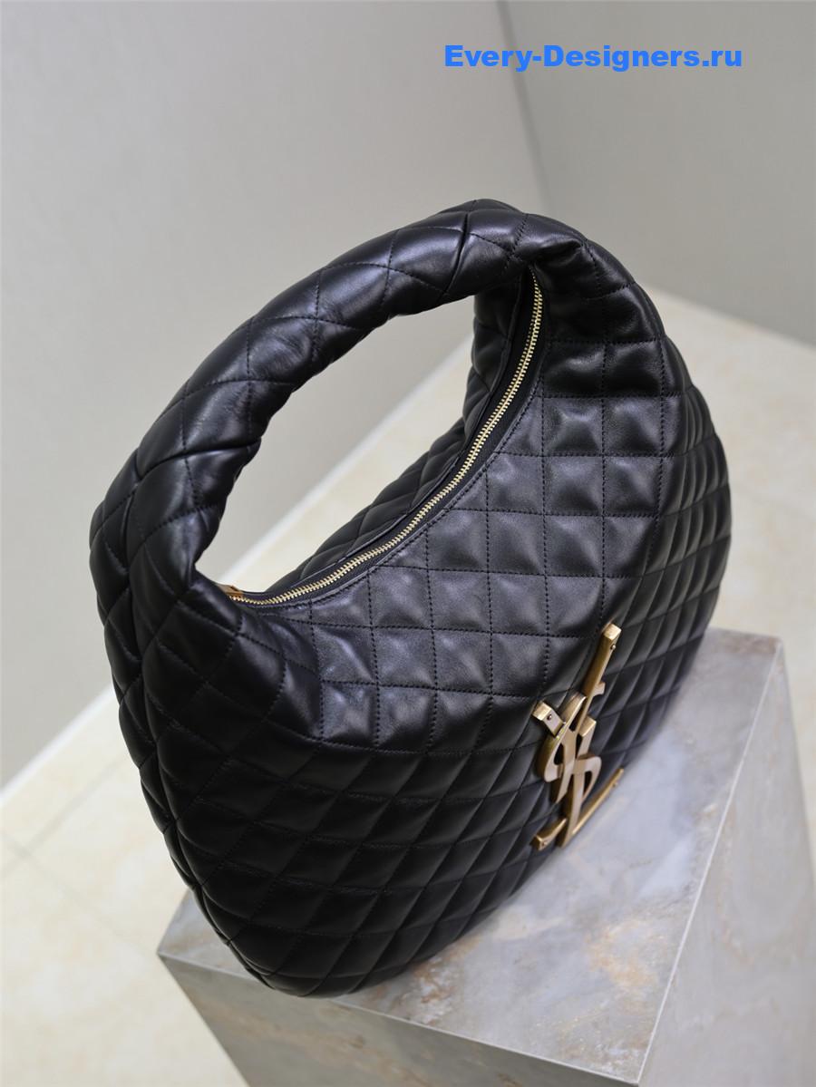 Sa1nt Lau*nt quilted black icare hobo bag
