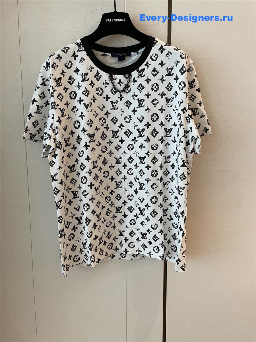 l0vis Vvtt0n lv monogram cotton crewneck