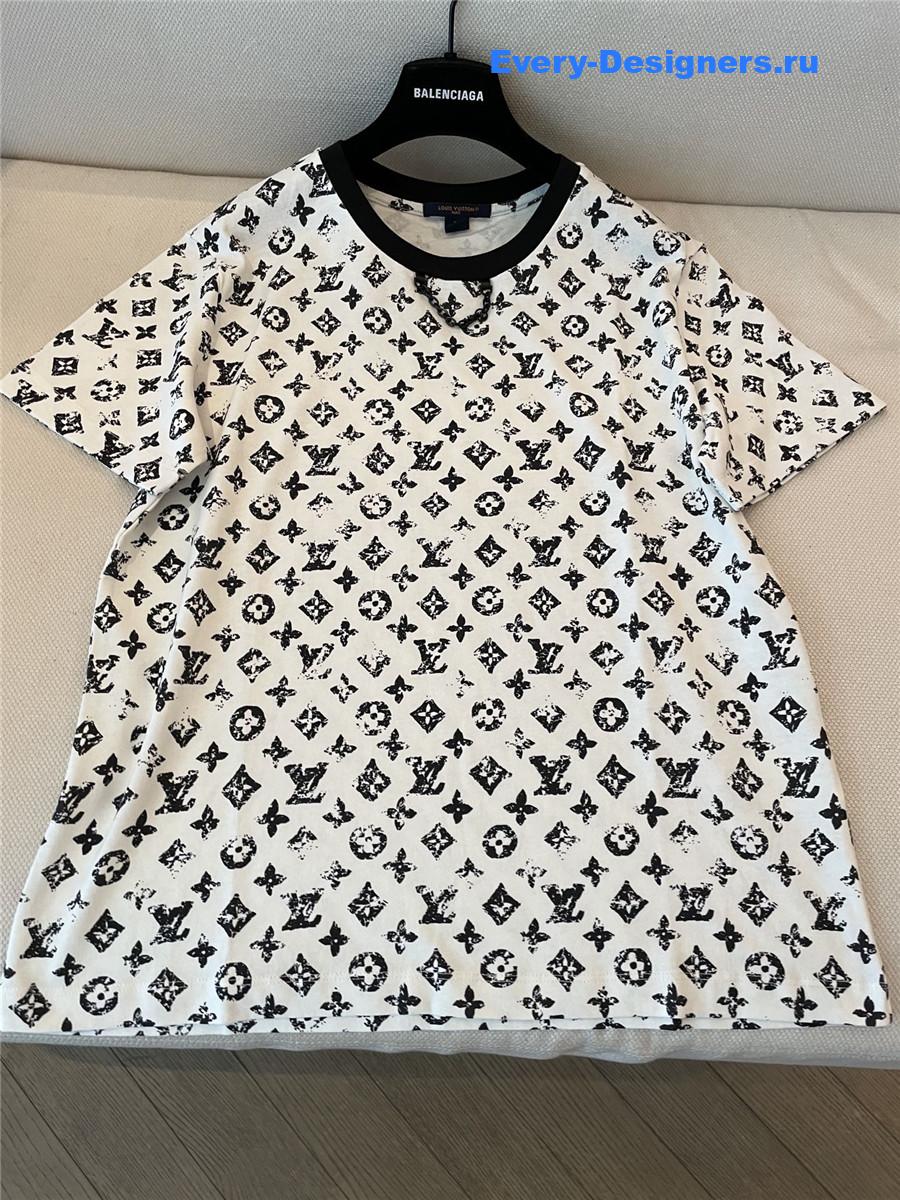 l0vis Vvtt0n lv monogram cotton crewneck