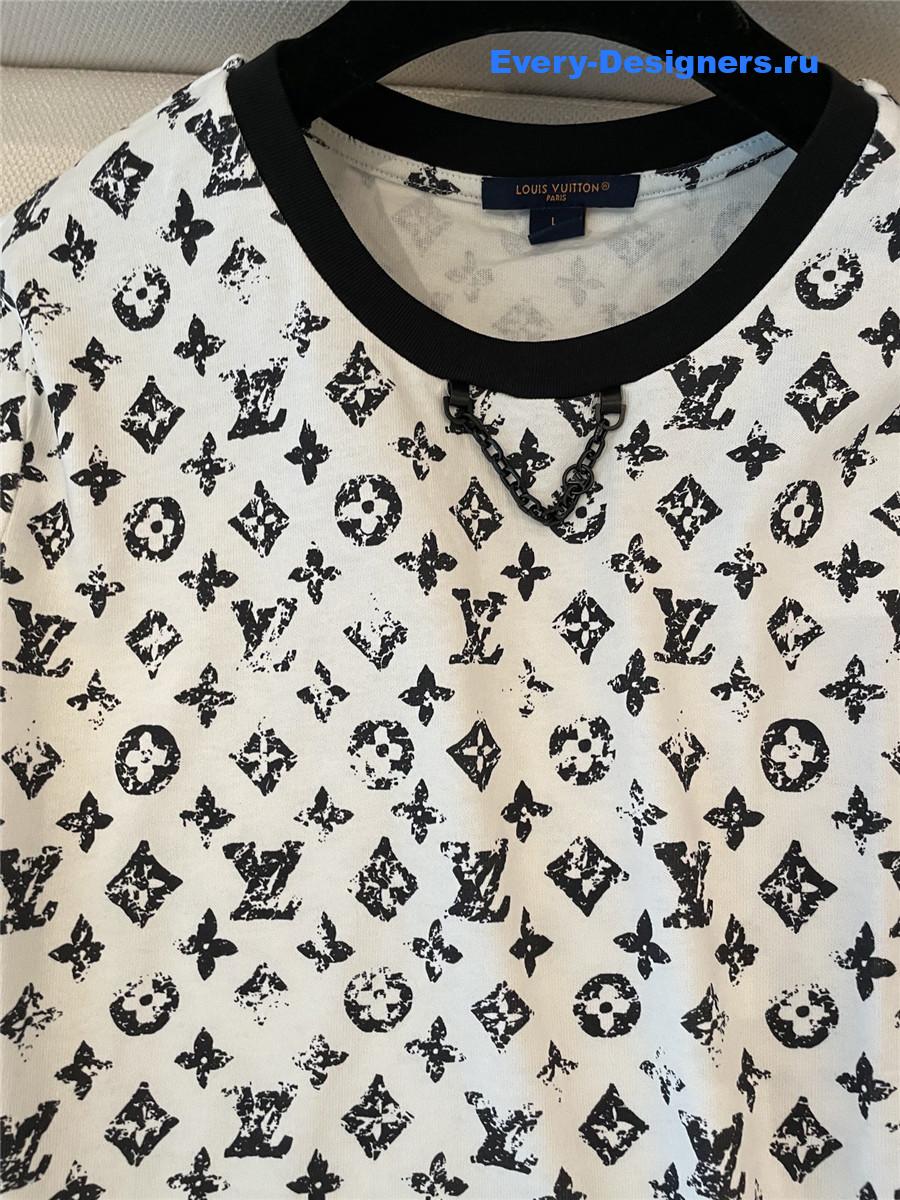 l0vis Vvtt0n lv monogram cotton crewneck