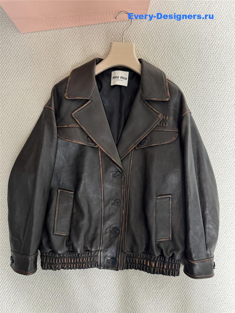 Miu Miu Nappa Leather Jacket