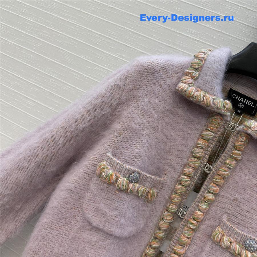 Ch**el pink purple cardigan jacket
