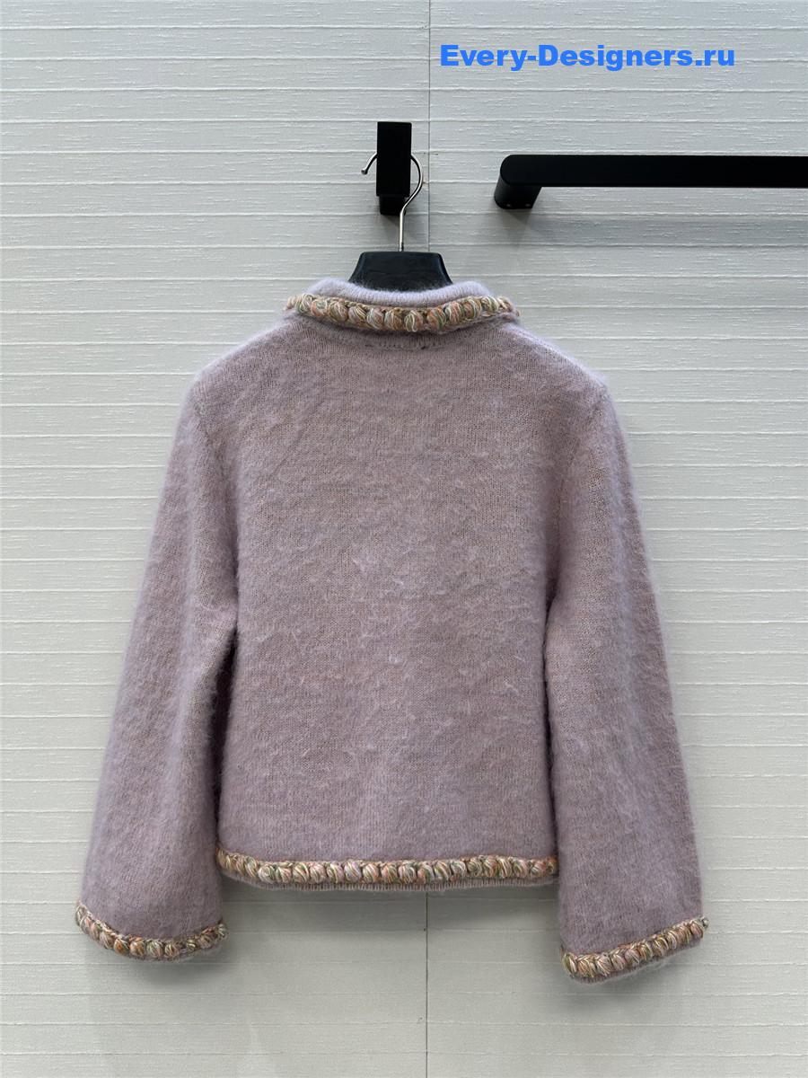 Ch**el pink purple cardigan jacket