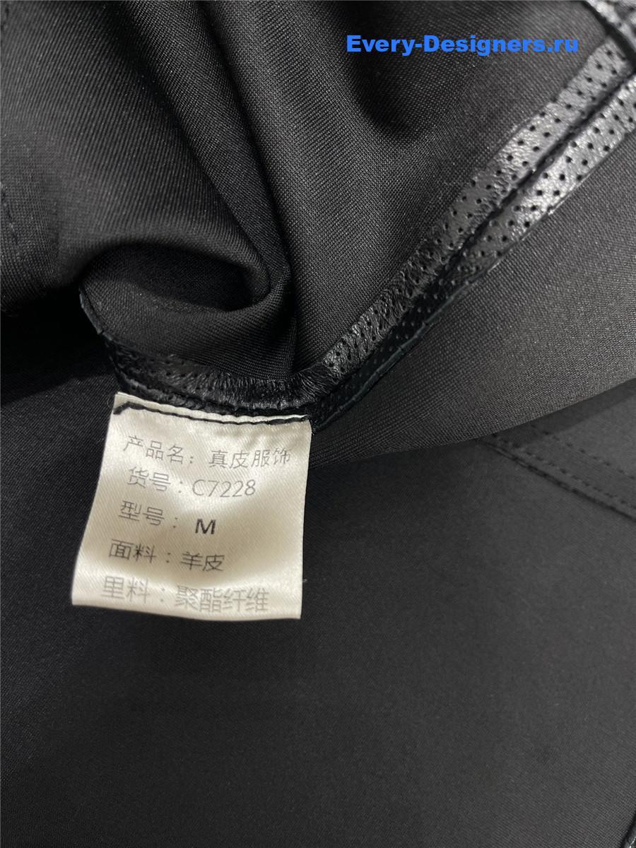 L0ew* black nappa lambskin shirt