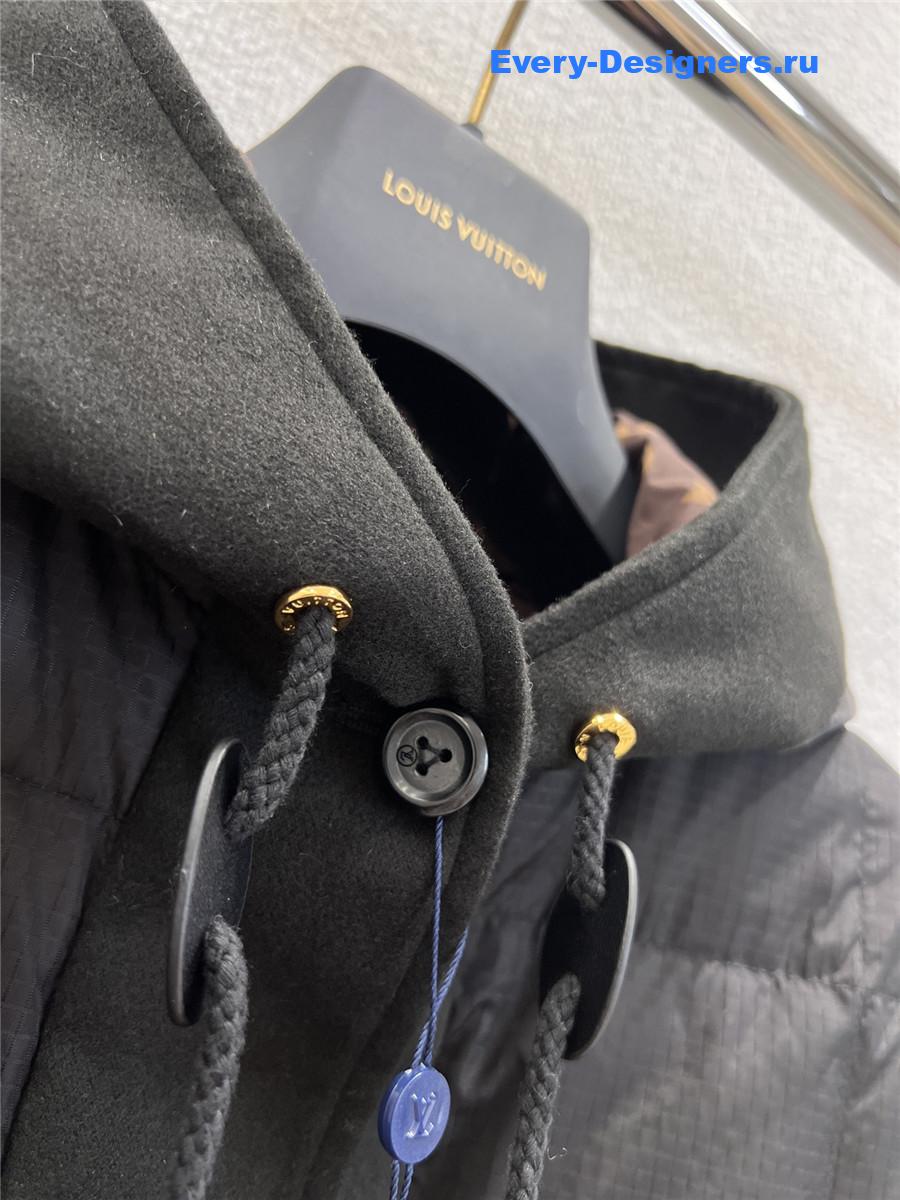 l0vis Vvtt0n black hooded quilted ripstop jacket