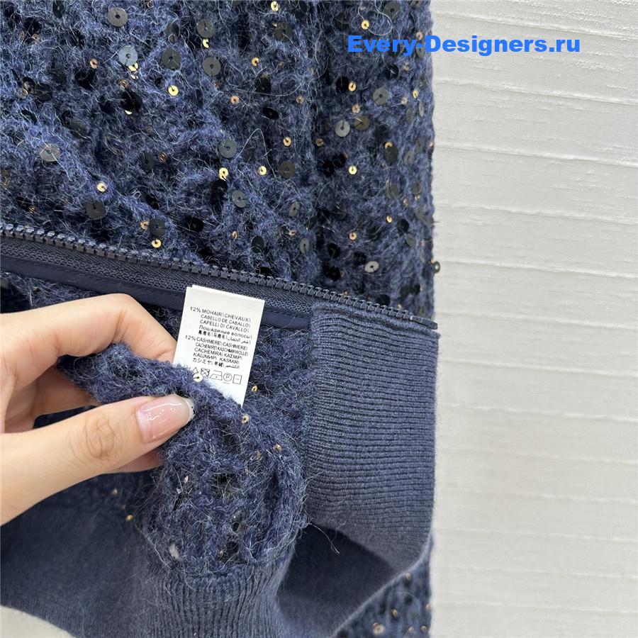 BC Dark Blue sequin-embellished Cardigan