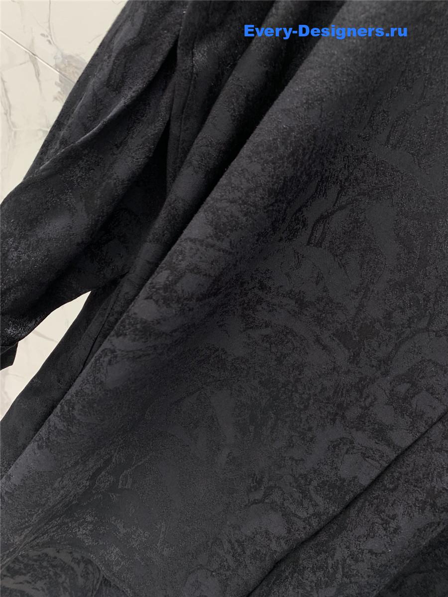 D10r forest jacquard pattern black shirt