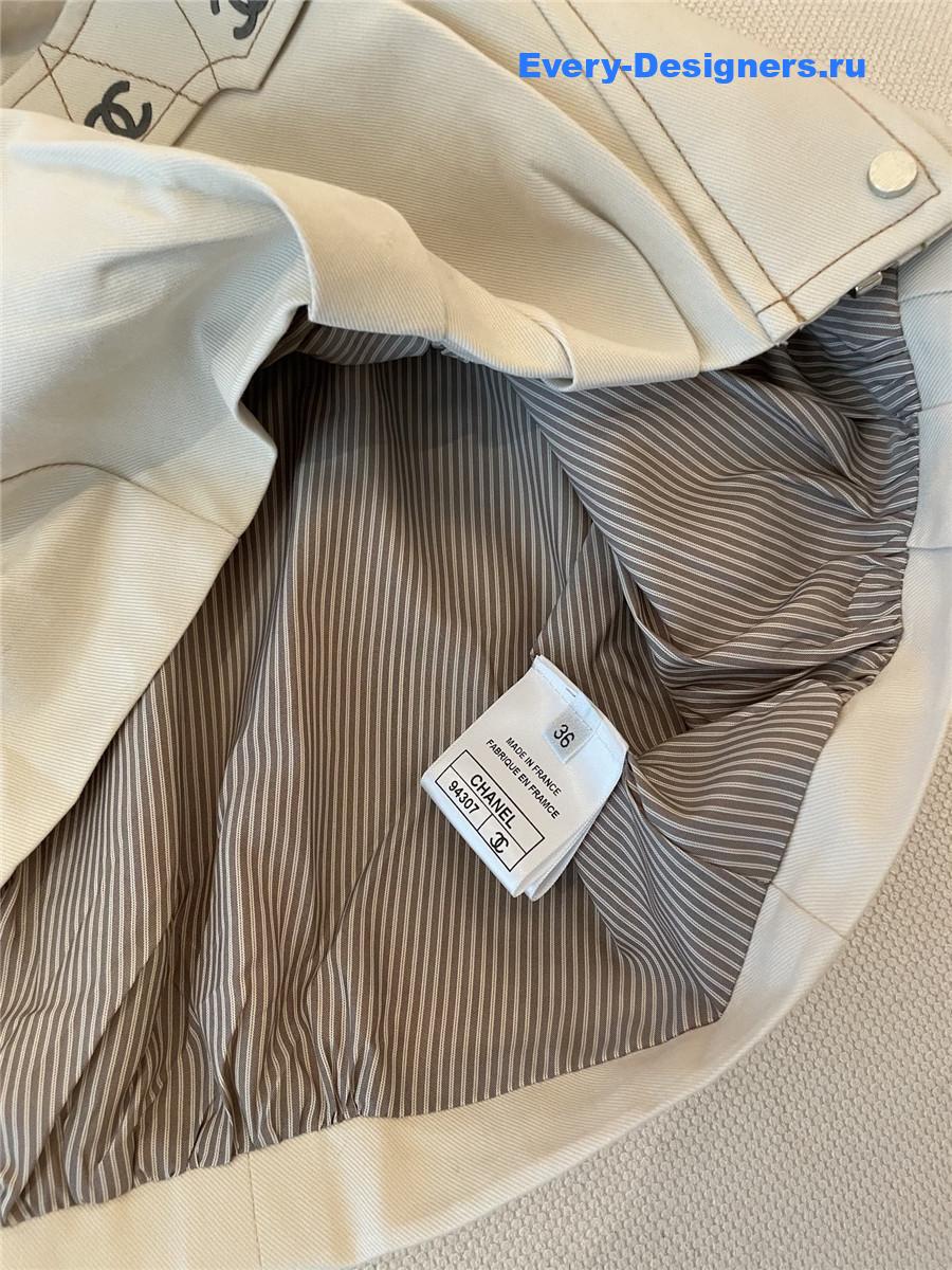Ch**el cc beige vest top