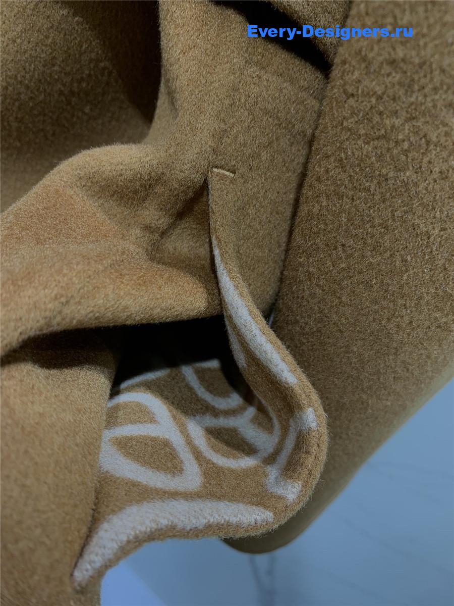 H**me5 brown double cashmere long coat