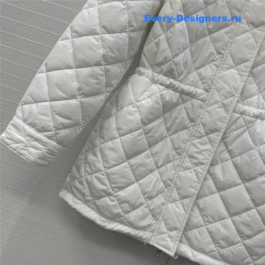 Pra*a white quilted re-nylon blouson jacket