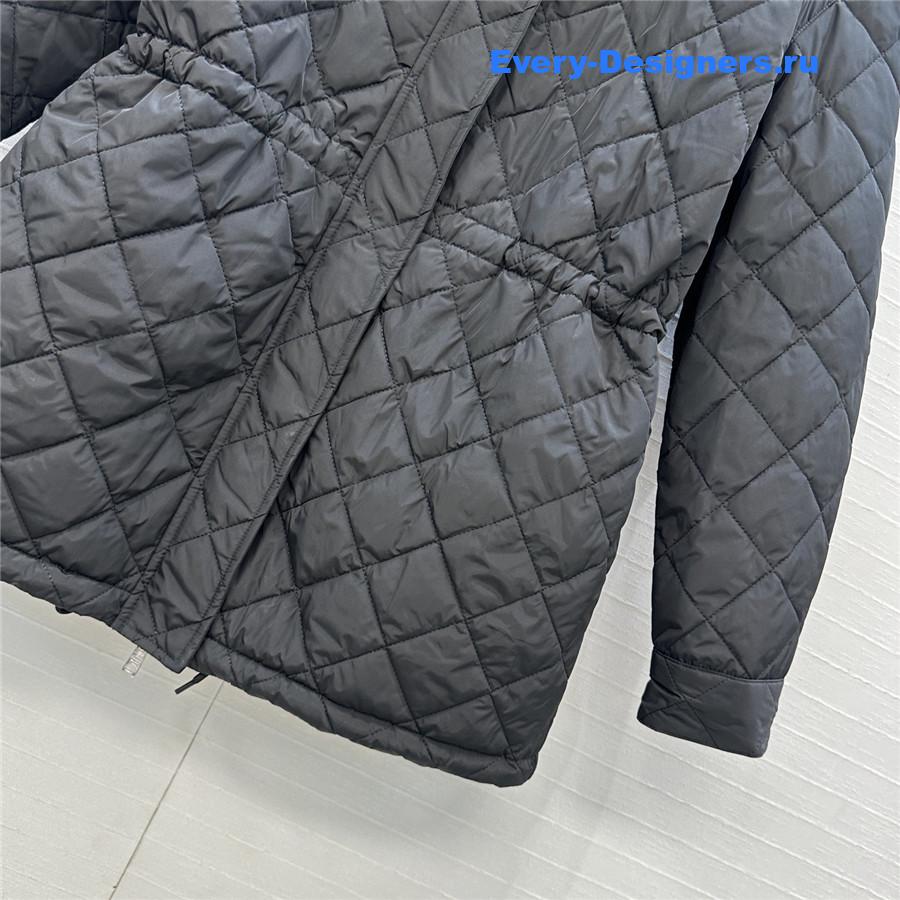 Pra*a black quilted re-nylon blouson jacket