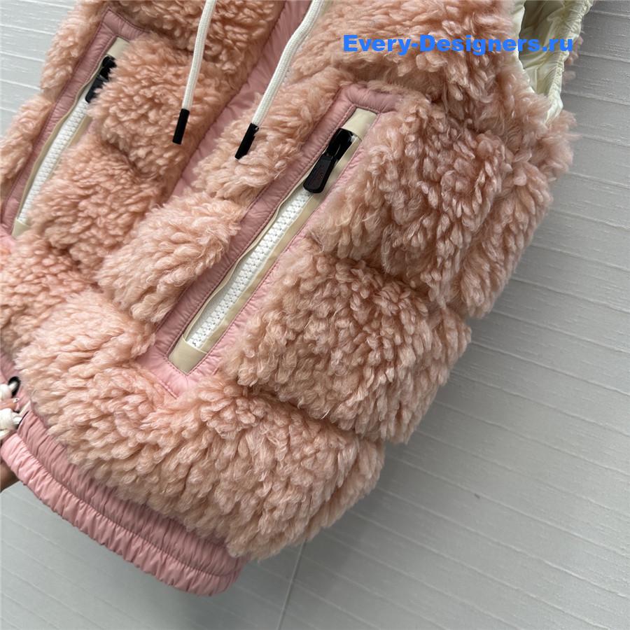 Moncler Pink Quilted Down Jacket
