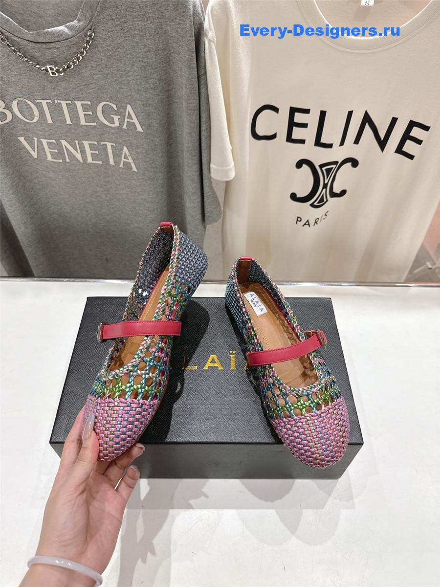Alaia Flat Mesh Ballet Flats