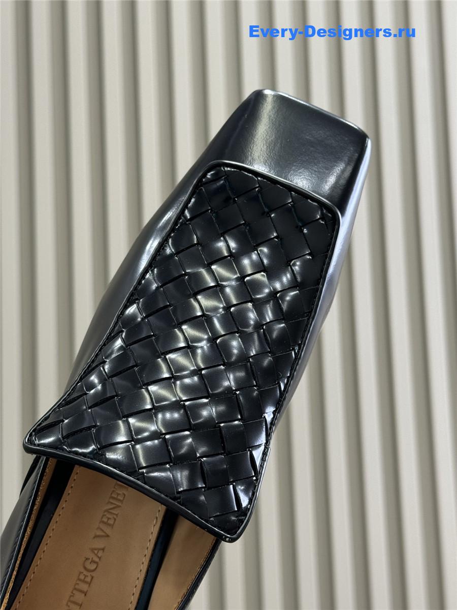 b0tt*ga Ven*ta black okinawa leather loafers