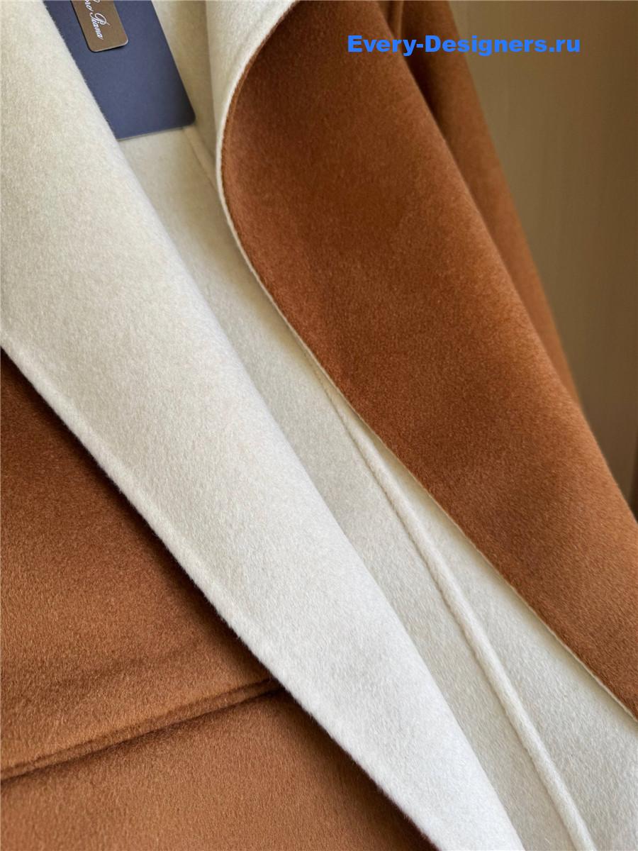 L0r0 P1ana cropped stefan reversible cashmere coat