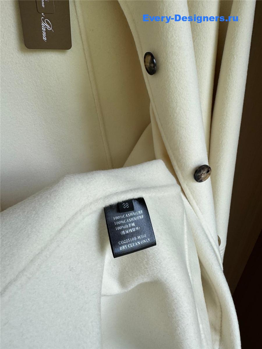 Max Mara V-neck Pocket Cashmere Beige Long Coat