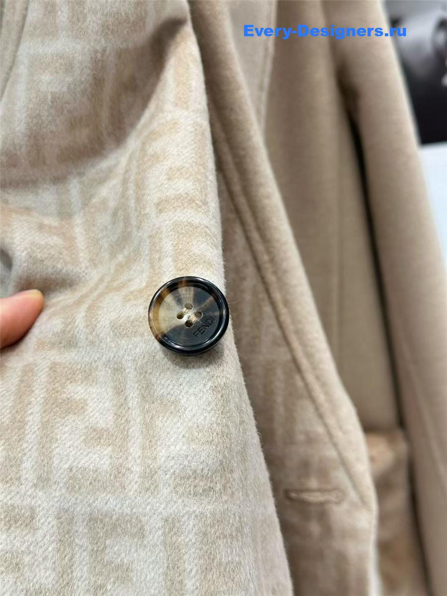 F**di beige wool coat