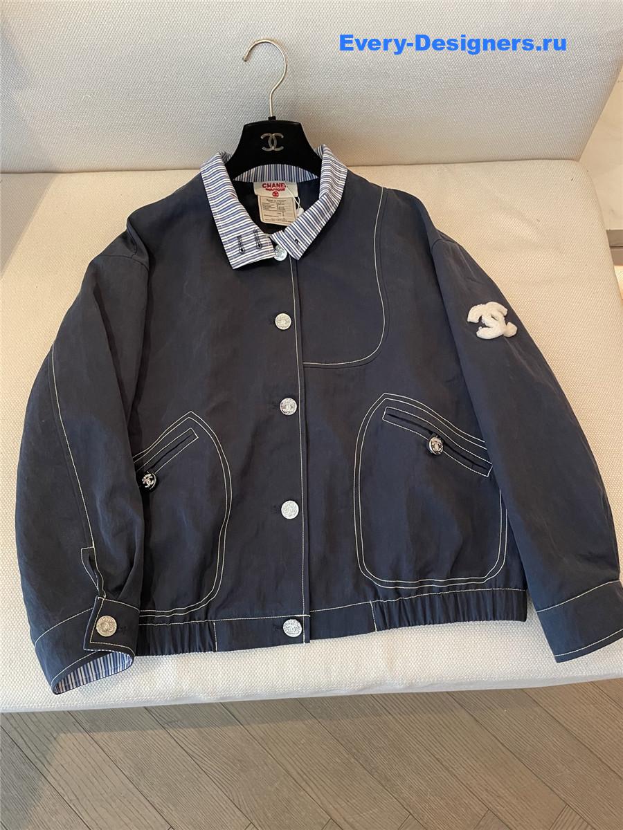 Ch**el dark blue denim loose jacket