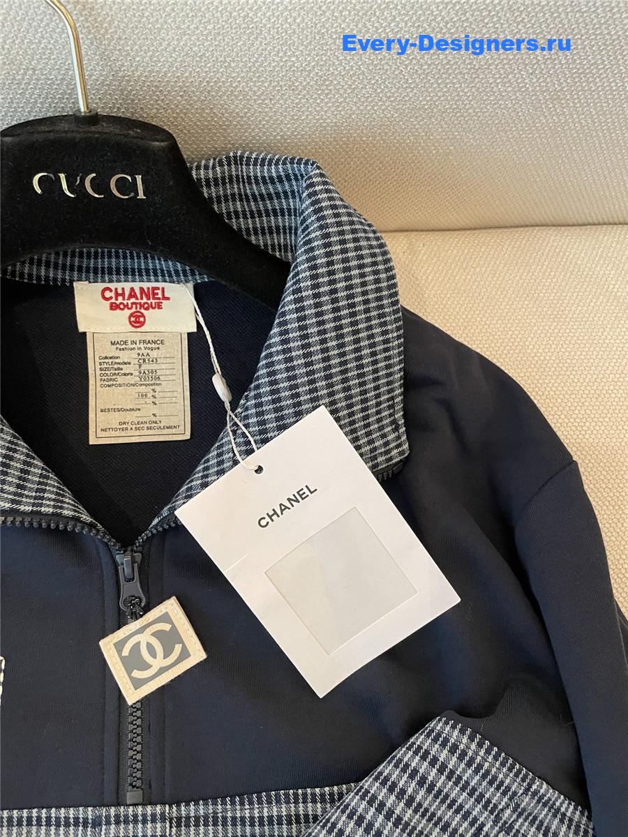 Ch**el cc logo-print half-zip sweatshirt