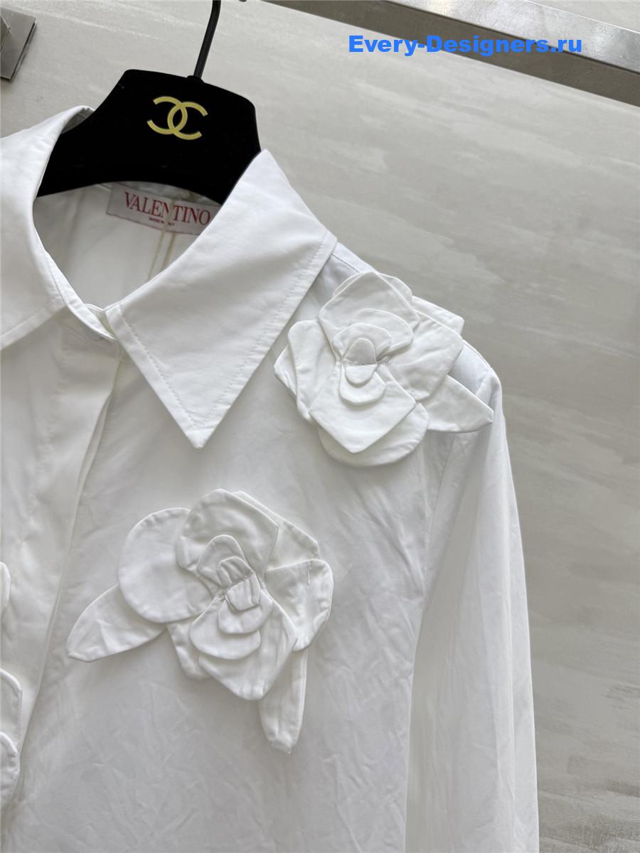 Va1e*ntin0 garavani embroidered compact poplin shirt