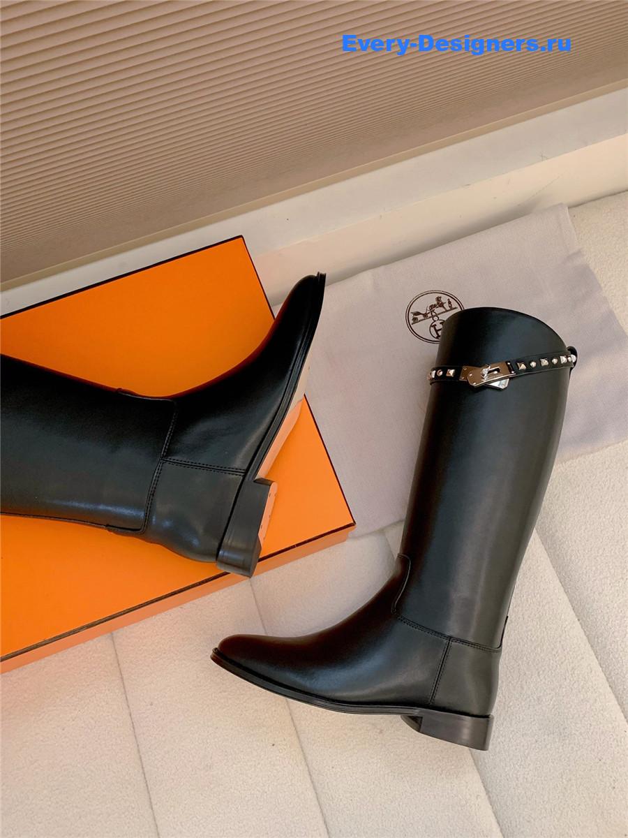 H**me5 kelly buckle black jumping boot