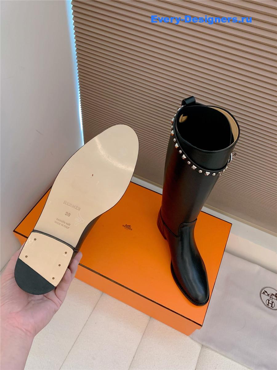 H**me5 kelly buckle black jumping boot