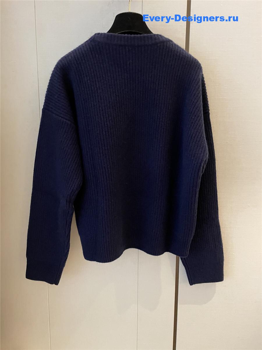 Ce1i*e arc de triomphe wool sweater in dark blue