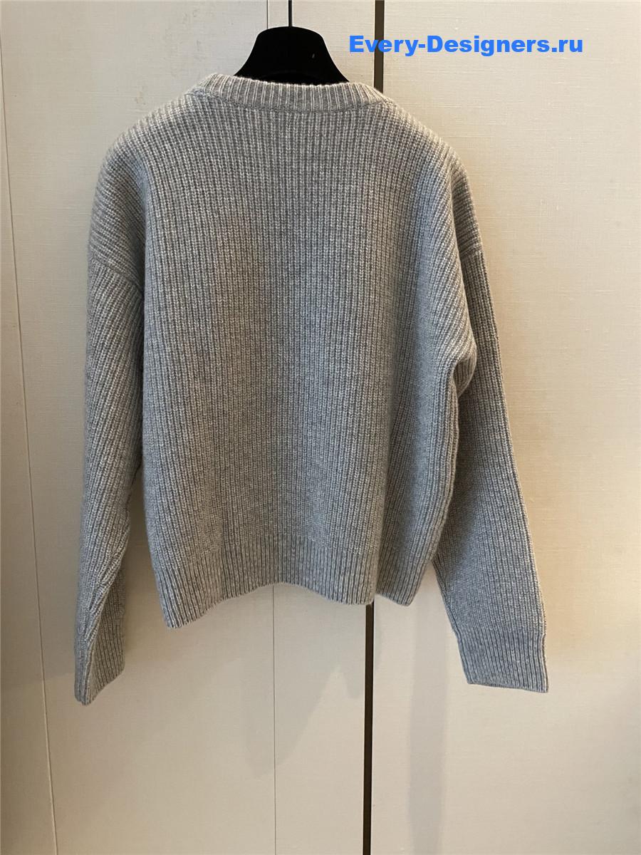 Ce1i*e arc de triomphe wool sweater in gray