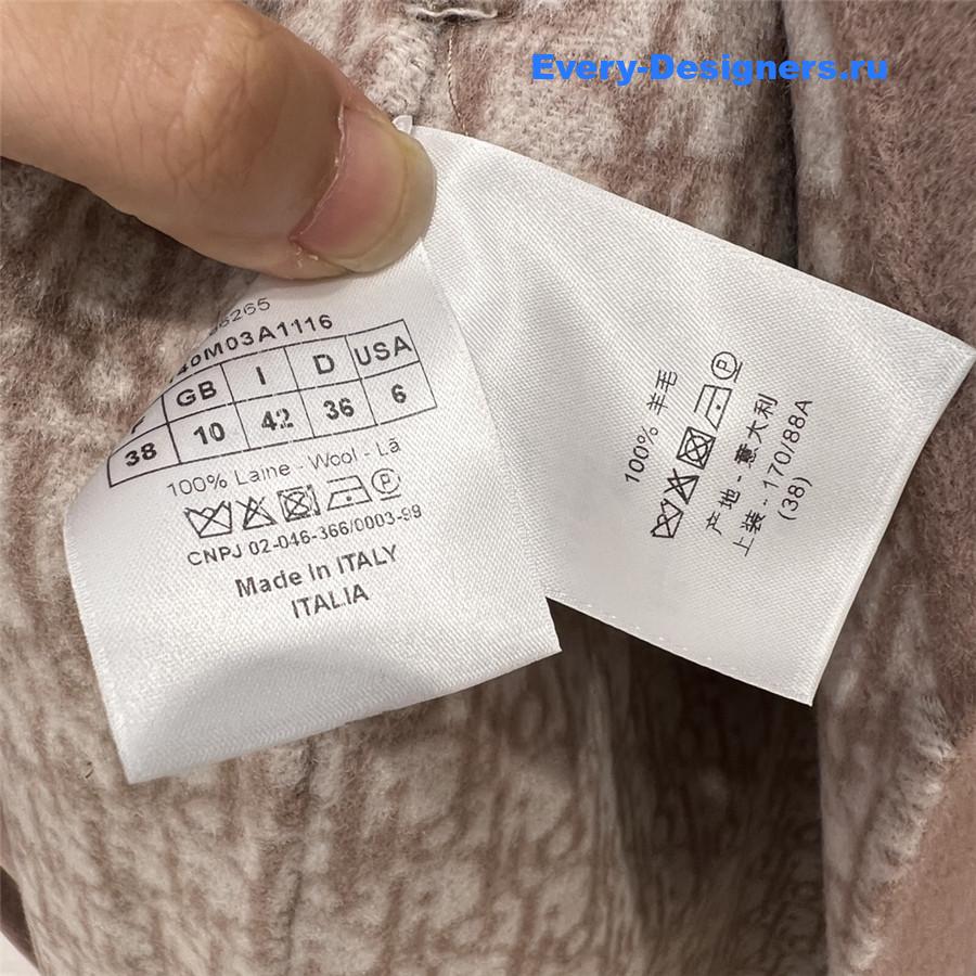 D10r oblique beige wool jacket