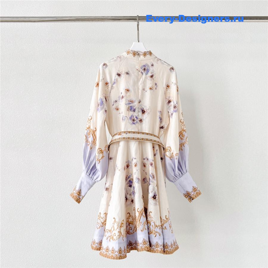 Zimm Hypnotic floral-print puff-sleeve Mini Dress