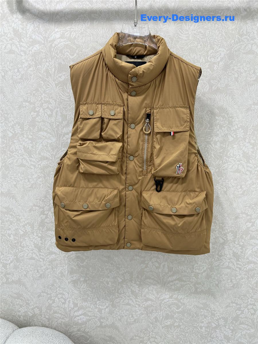 Moncler Light Brown Tongass Down Field Vest