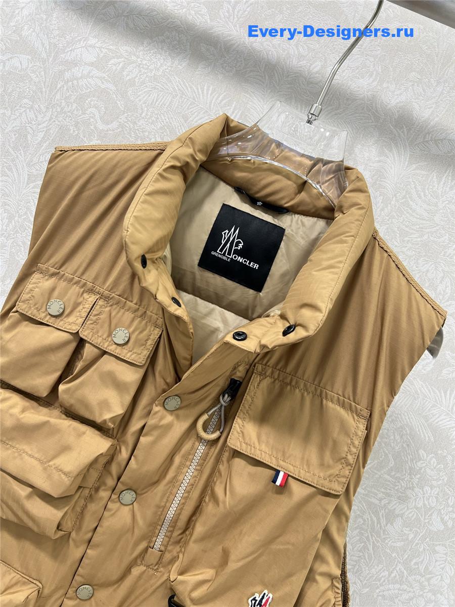 Moncler Light Brown Tongass Down Field Vest