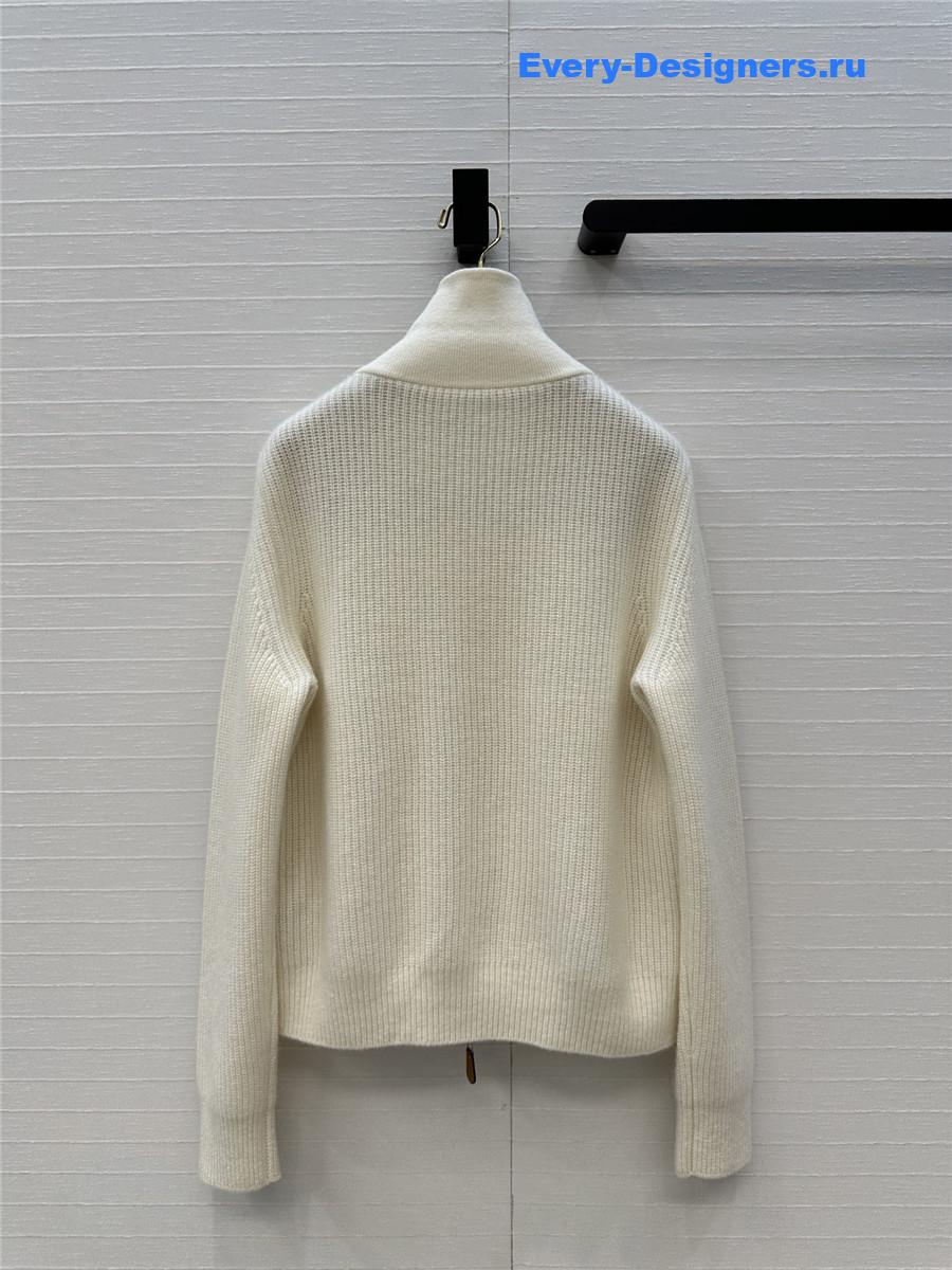 L0r0 P1ana cashmere knit mink fur coat