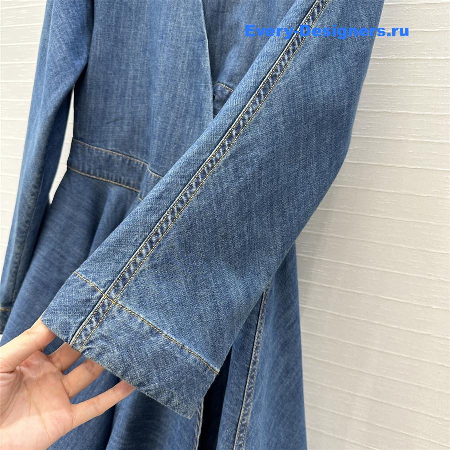 Alaia Blue Denim Mini Dress