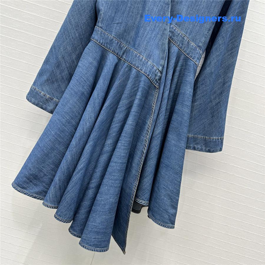 Alaia Blue Denim Mini Dress