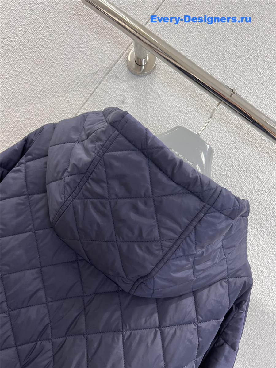 Pra*a navy lightweight quilted re-nylon jacket