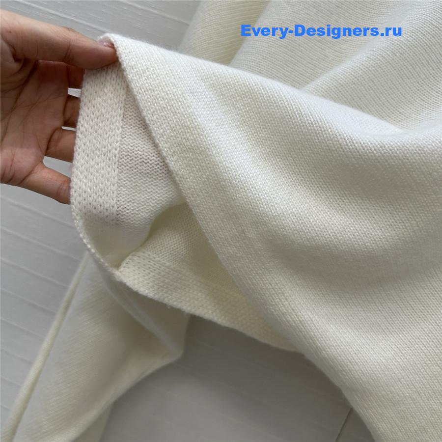 Alaia White Wool-Cashmere Turtleneck