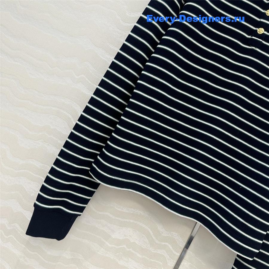 Ce1i*e striped cotton polo shirt