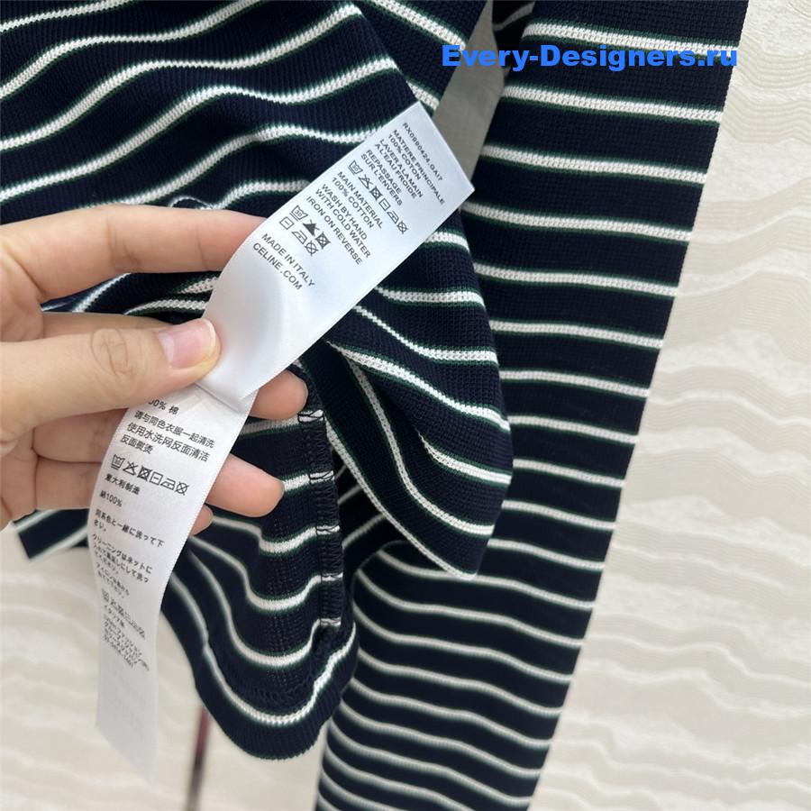 Ce1i*e striped cotton polo shirt
