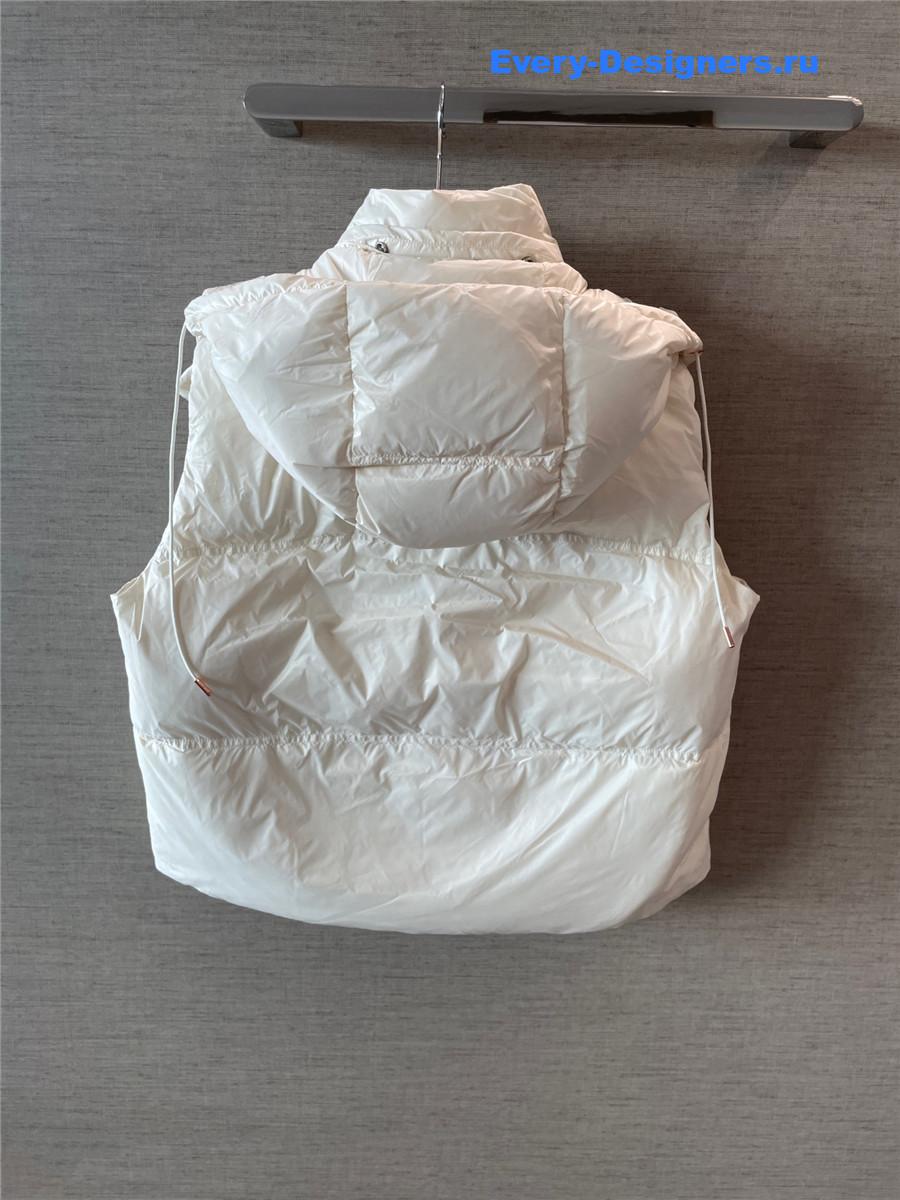 Moncler White Gallinule Down Vest