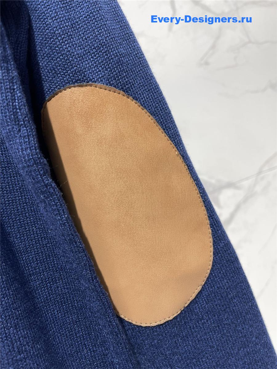 Miu Miu Navy Zip-Up Sweater