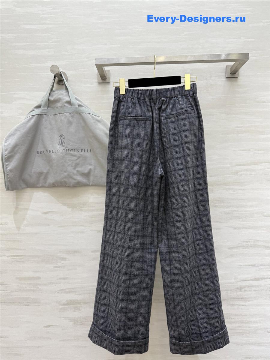 BC Plaid Wool Trousers