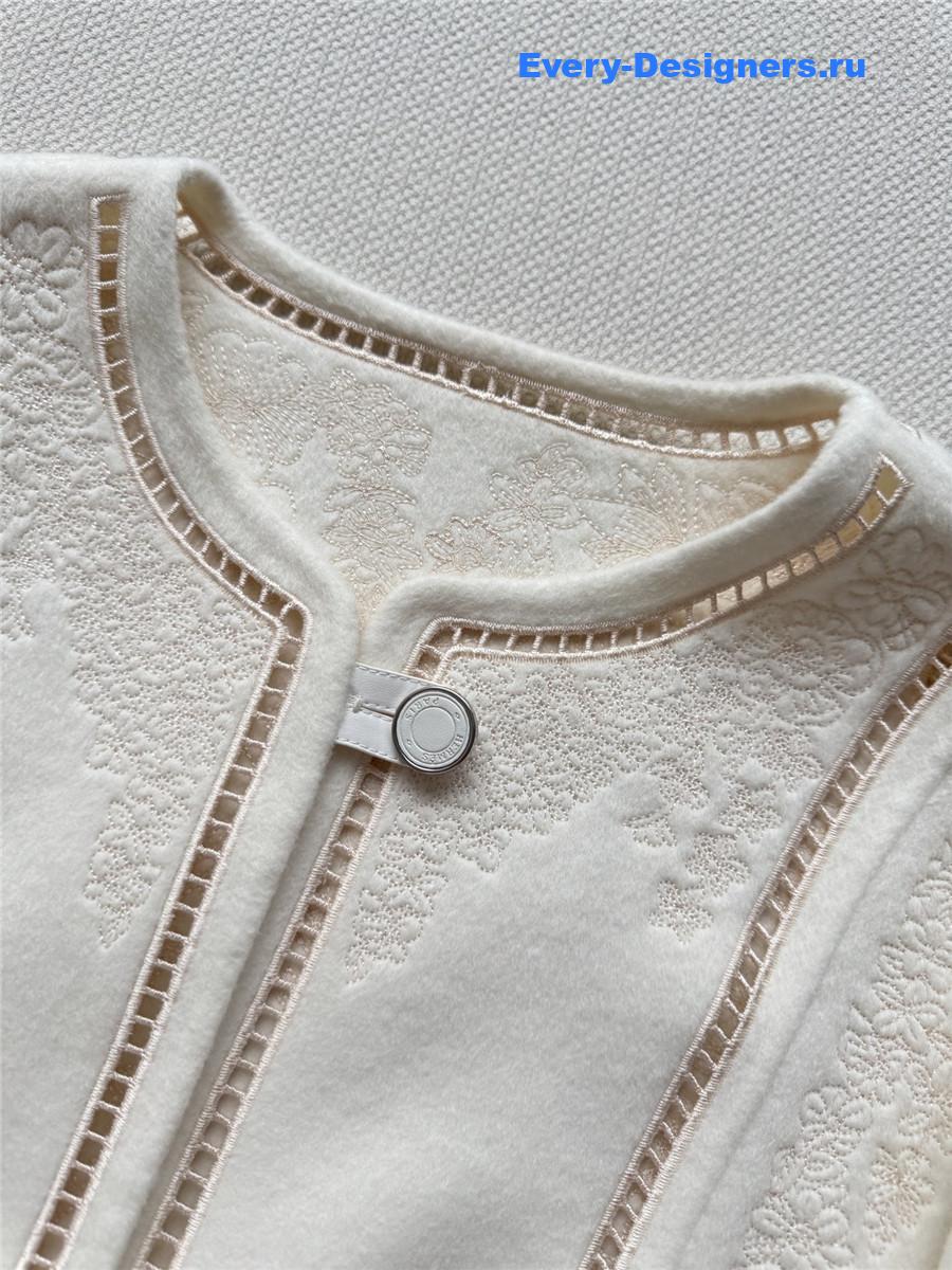 H**me5 white cashmere jacket
