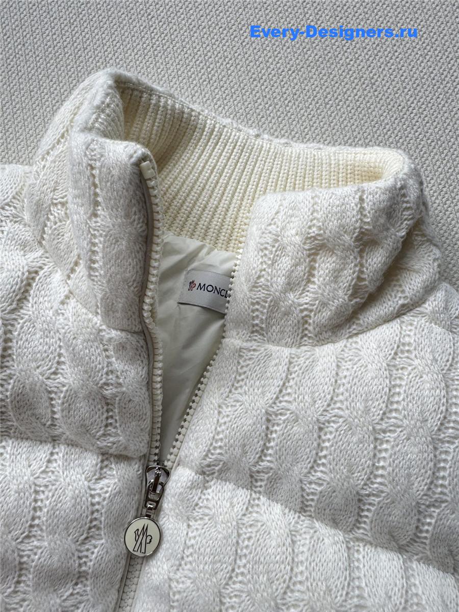 Moncler White Cotton-blend down jacket