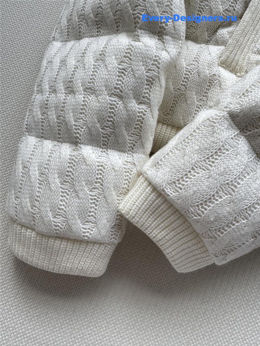 Moncler White Cotton-blend down jacket