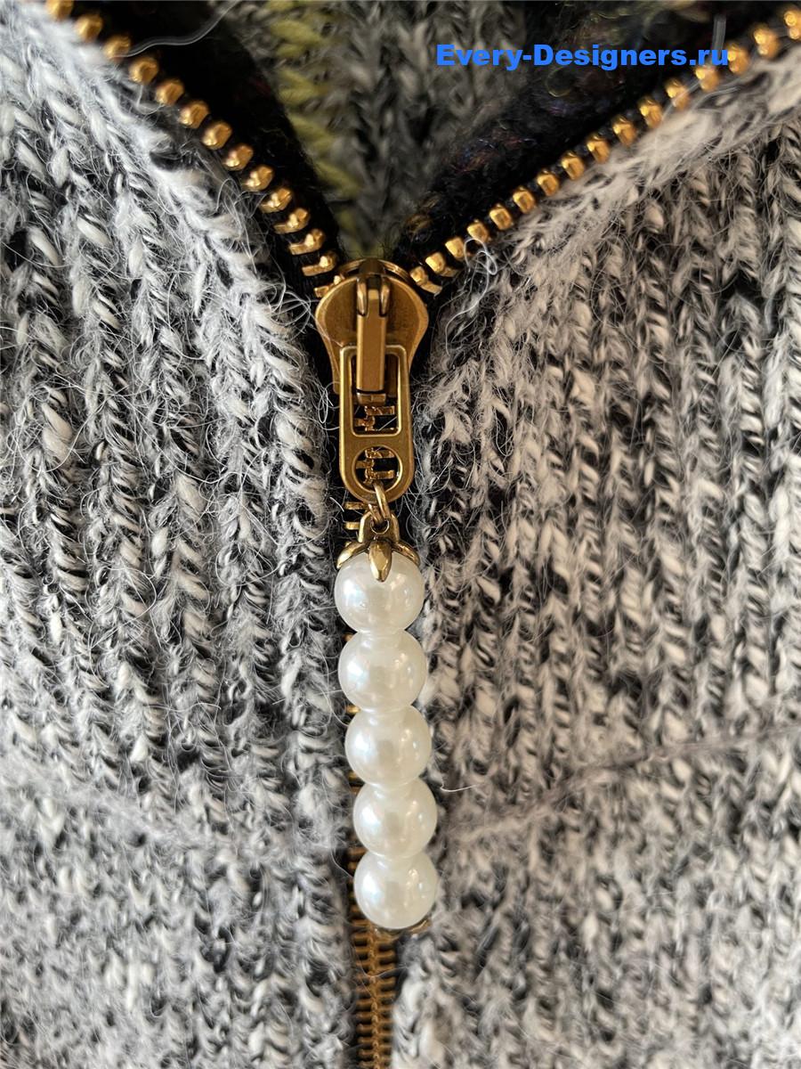 l0vis Vvtt0n zippered knitted blouson