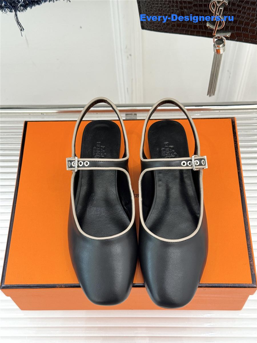 H**me5 black kleo slingback sandals